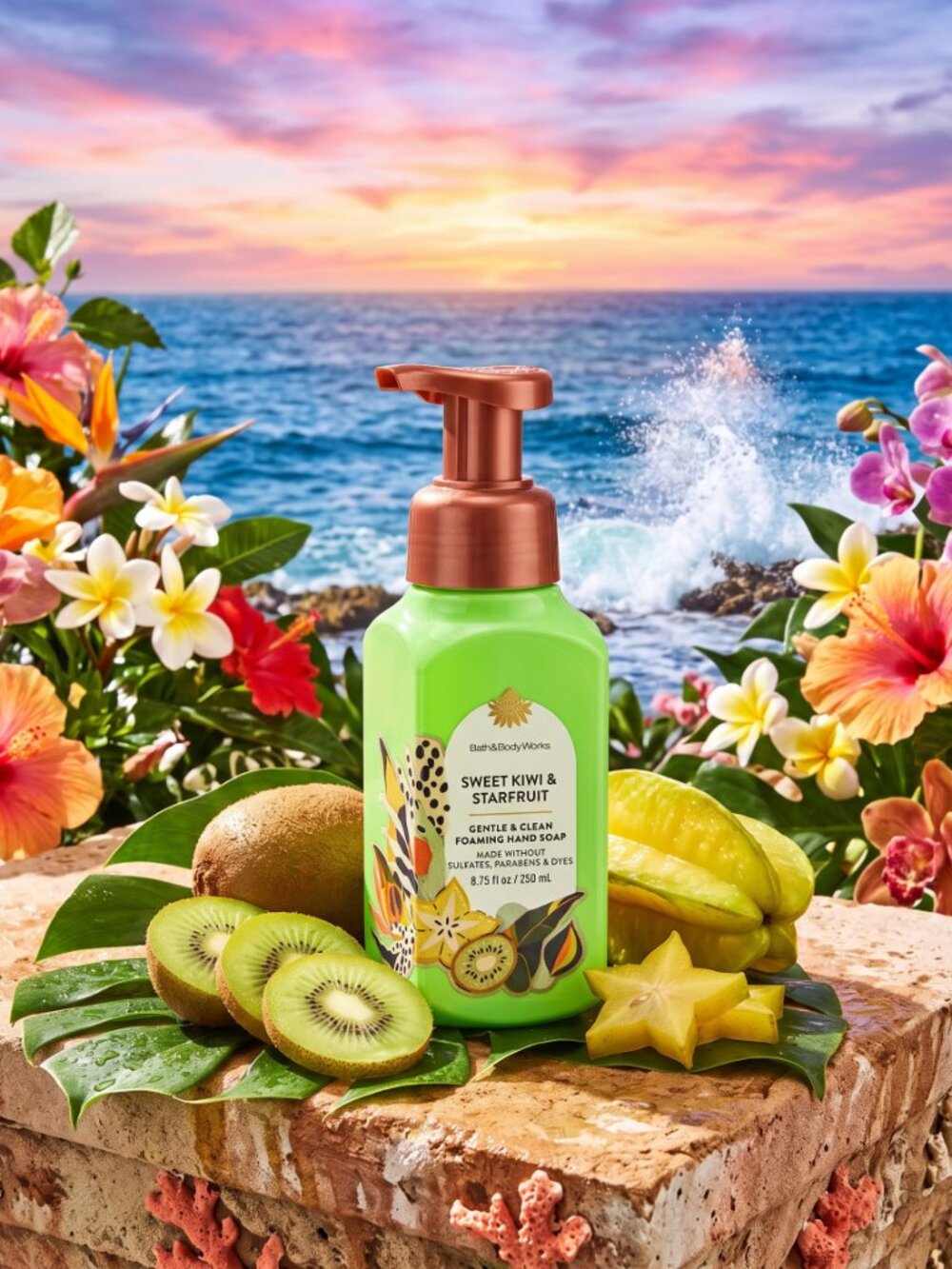 1 Bath & Body Works Sweet Kiwi & Starfruit Gentle & Clean Foaming Hand Soap NWT